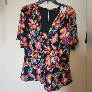 Womens Thalia Sodi Asymmetrical Short Sleeve Blouse